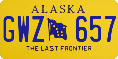 AK license plate GWZ657