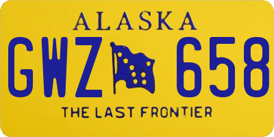 AK license plate GWZ658