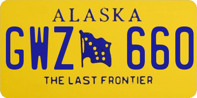 AK license plate GWZ660