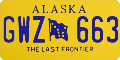 AK license plate GWZ663