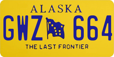 AK license plate GWZ664