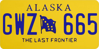 AK license plate GWZ665