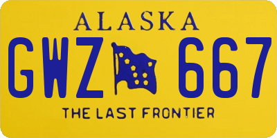 AK license plate GWZ667