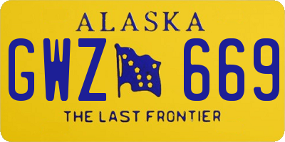 AK license plate GWZ669