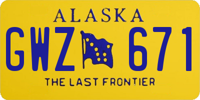 AK license plate GWZ671