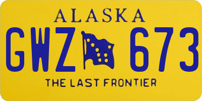 AK license plate GWZ673