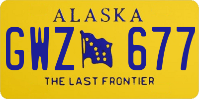 AK license plate GWZ677