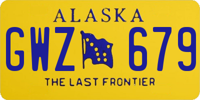 AK license plate GWZ679