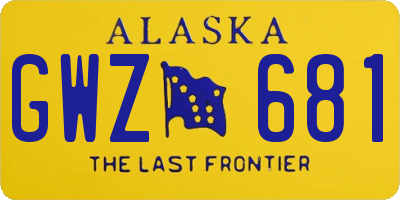 AK license plate GWZ681