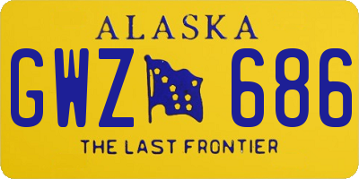 AK license plate GWZ686