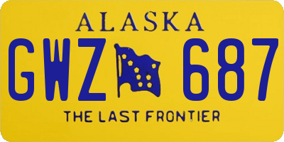 AK license plate GWZ687