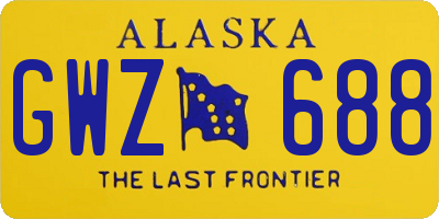 AK license plate GWZ688