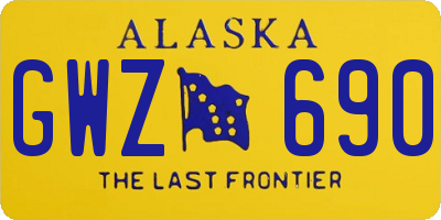 AK license plate GWZ690