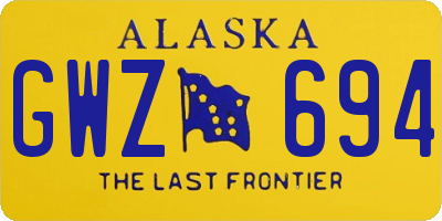 AK license plate GWZ694