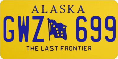 AK license plate GWZ699