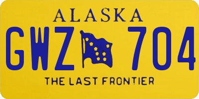 AK license plate GWZ704