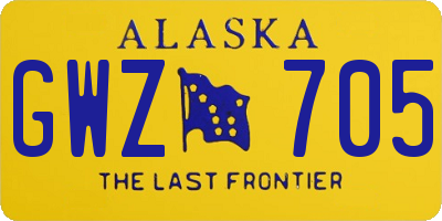 AK license plate GWZ705