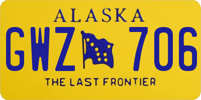 AK license plate GWZ706