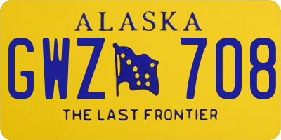 AK license plate GWZ708