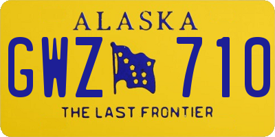 AK license plate GWZ710