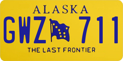 AK license plate GWZ711