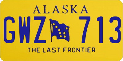 AK license plate GWZ713