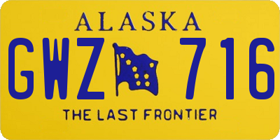 AK license plate GWZ716