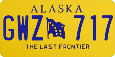 AK license plate GWZ717