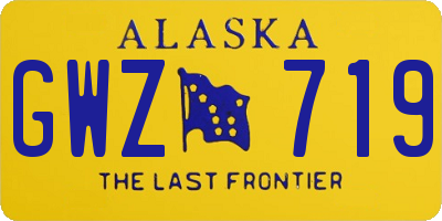 AK license plate GWZ719