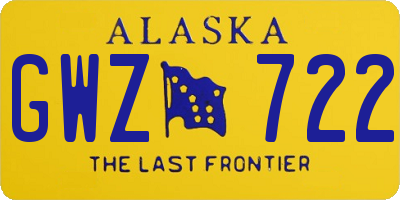 AK license plate GWZ722