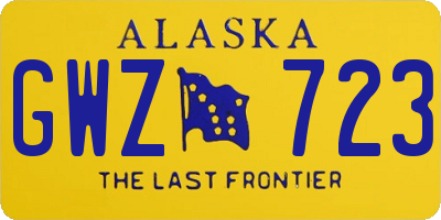 AK license plate GWZ723