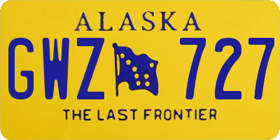 AK license plate GWZ727