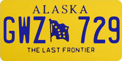 AK license plate GWZ729