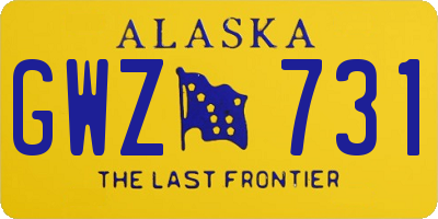 AK license plate GWZ731