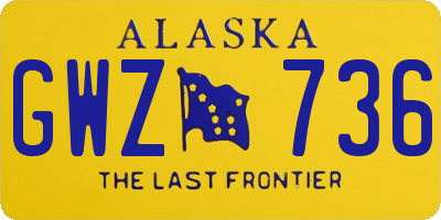 AK license plate GWZ736