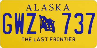 AK license plate GWZ737