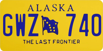 AK license plate GWZ740