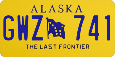 AK license plate GWZ741