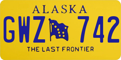 AK license plate GWZ742