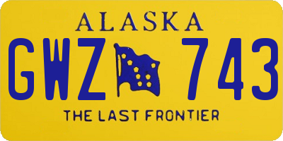 AK license plate GWZ743