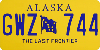 AK license plate GWZ744