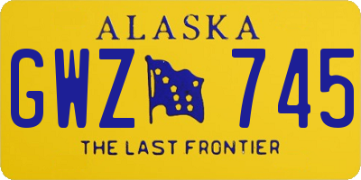 AK license plate GWZ745