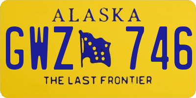 AK license plate GWZ746