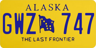 AK license plate GWZ747