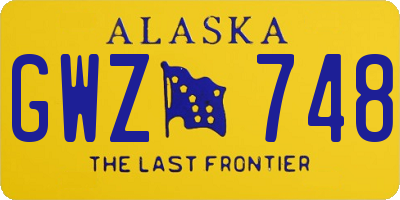 AK license plate GWZ748