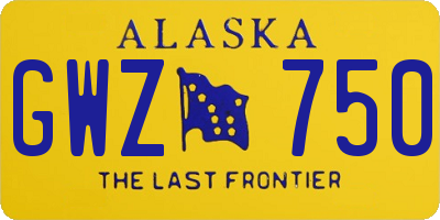 AK license plate GWZ750