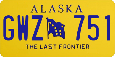 AK license plate GWZ751