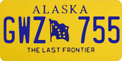 AK license plate GWZ755