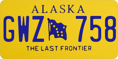 AK license plate GWZ758