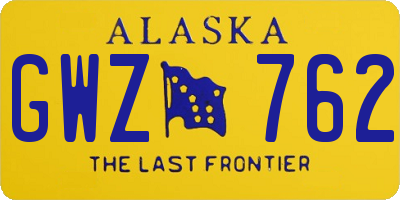 AK license plate GWZ762